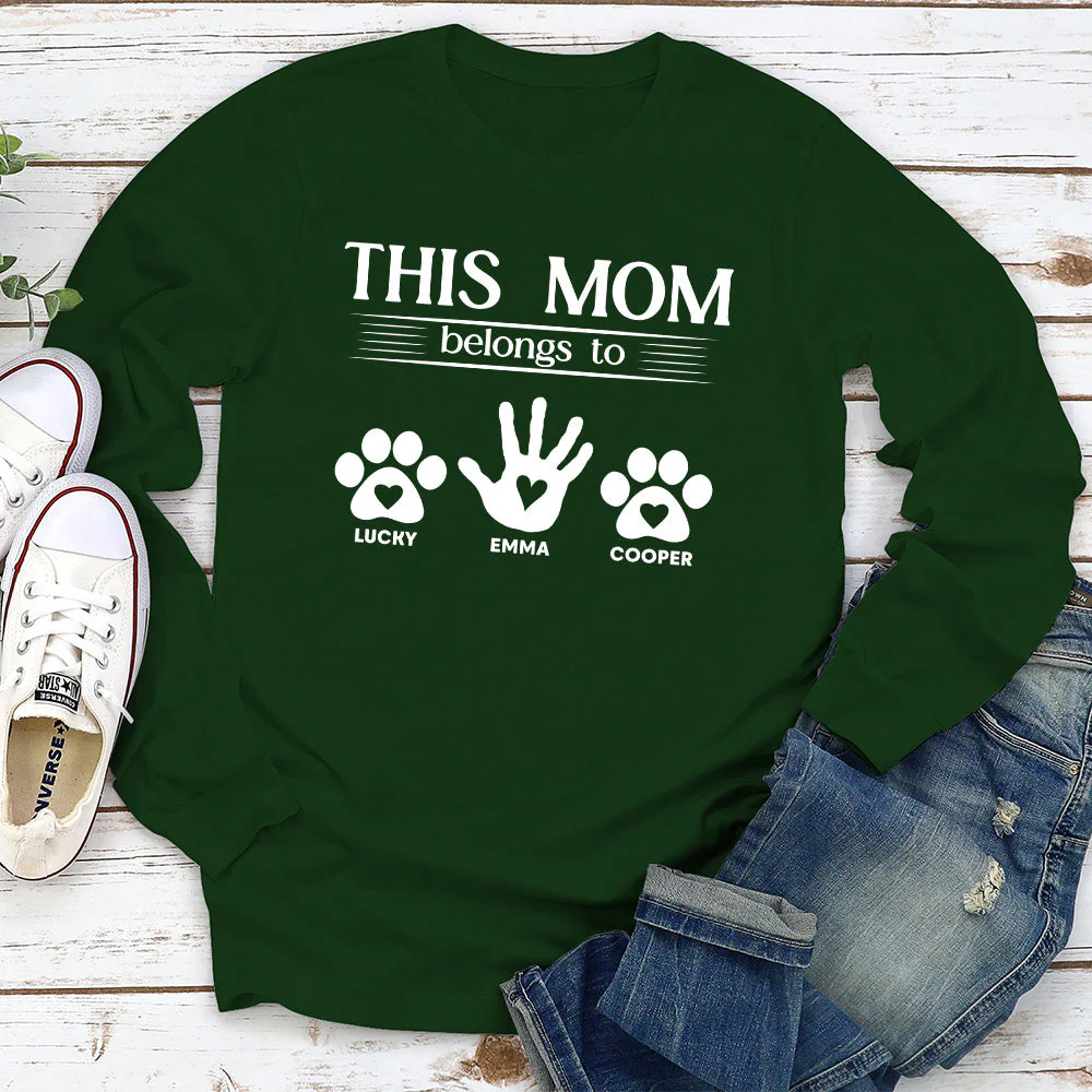 Favorite Belongs To - Personalized Custom Long Sleeve T-shirt - Image 3