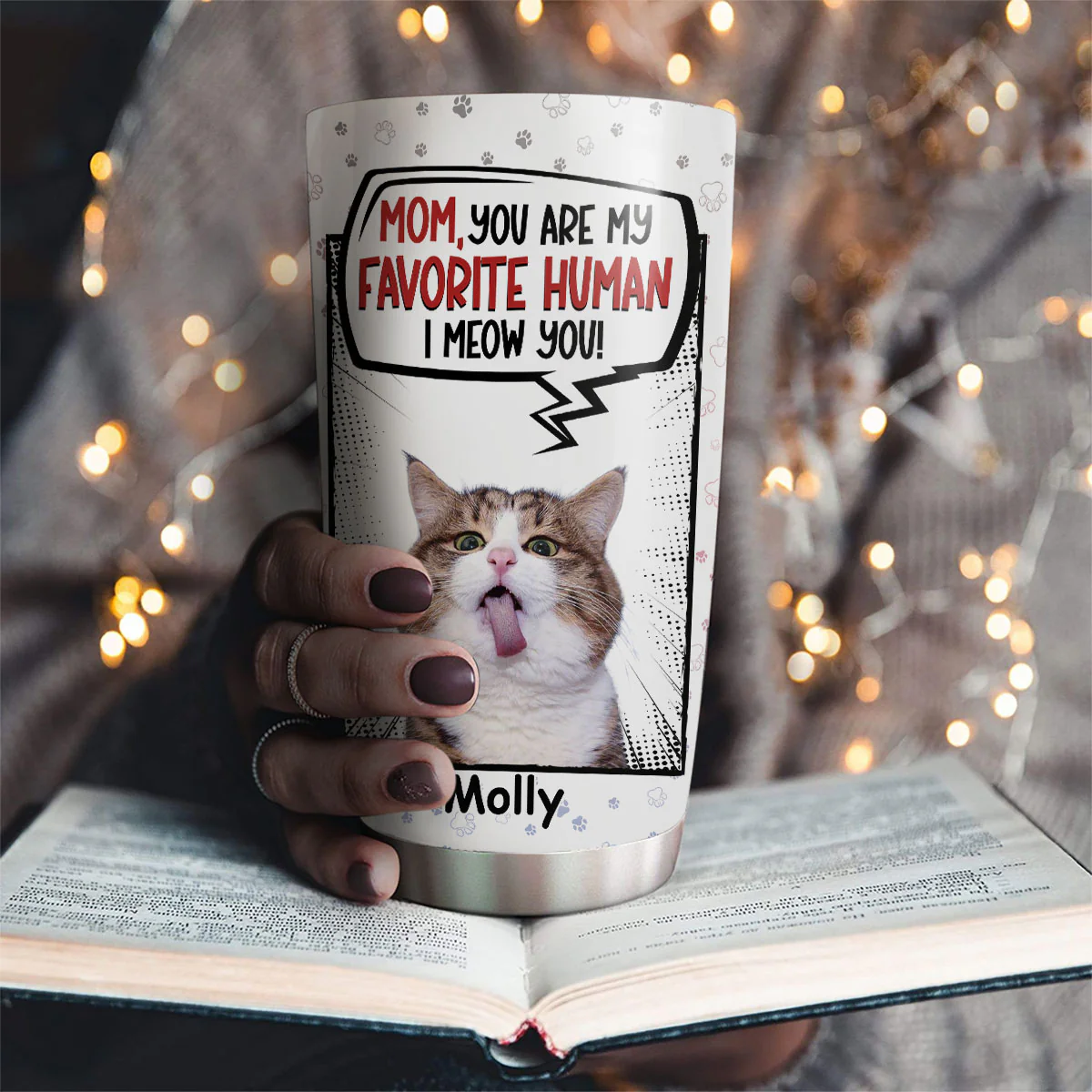 Favorite Cat Tumbler Photo - Personalized Custom Tumbler - Image 2