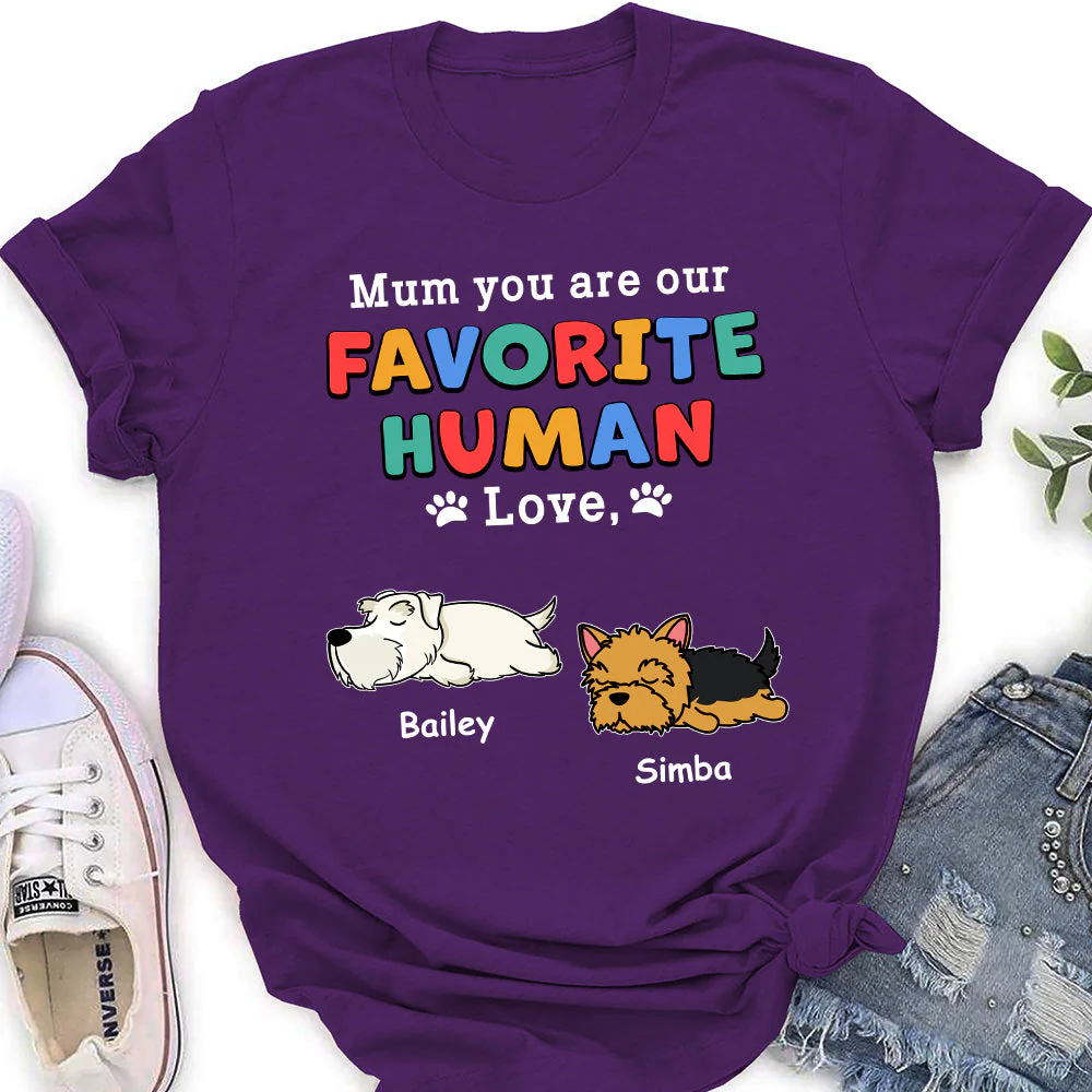 Favorite Dog Parents  - Personalized Custom Women's T-shirt - Image 4