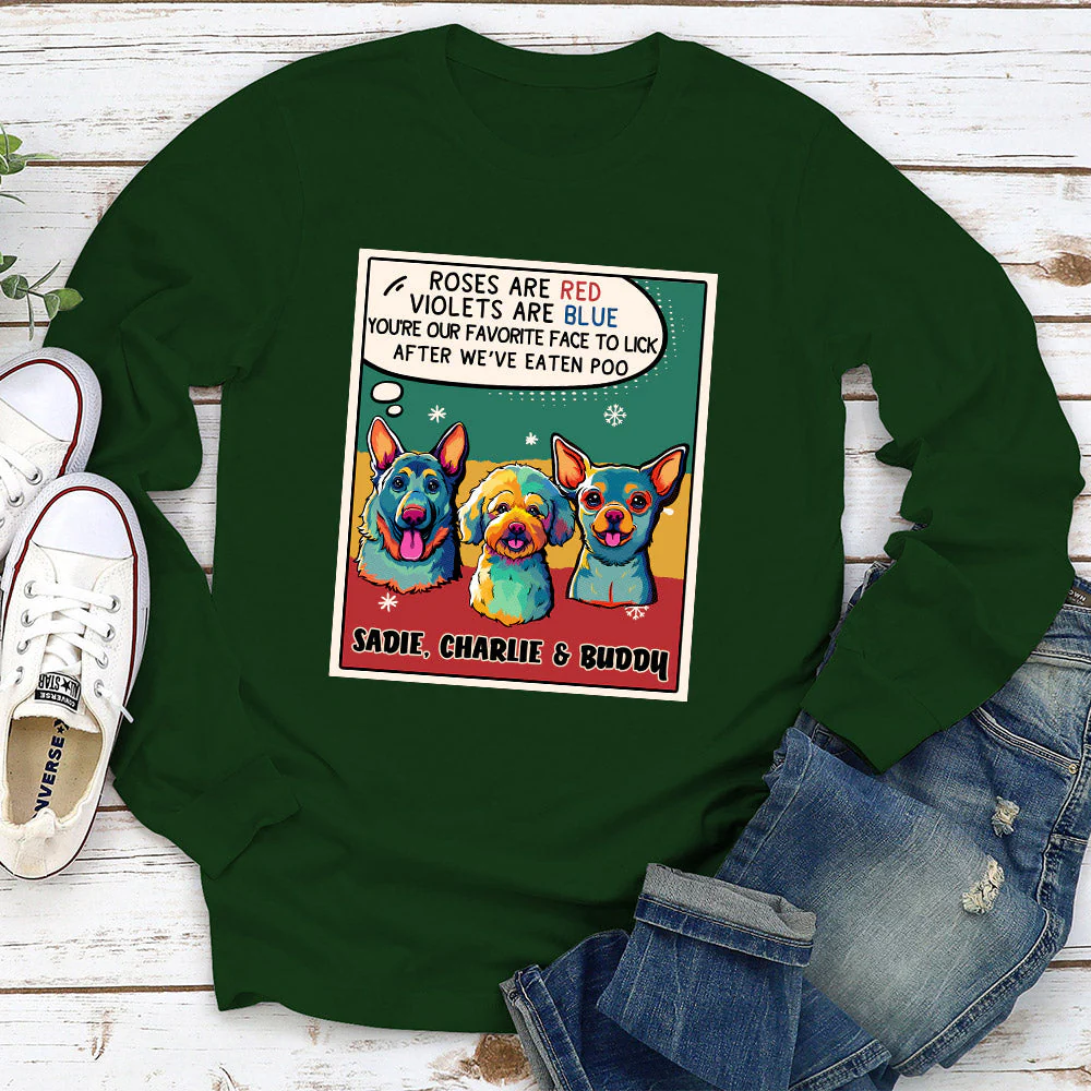 Favorite Face To Lick - Personalized Custom Long Sleeve T-shirt - Image 3