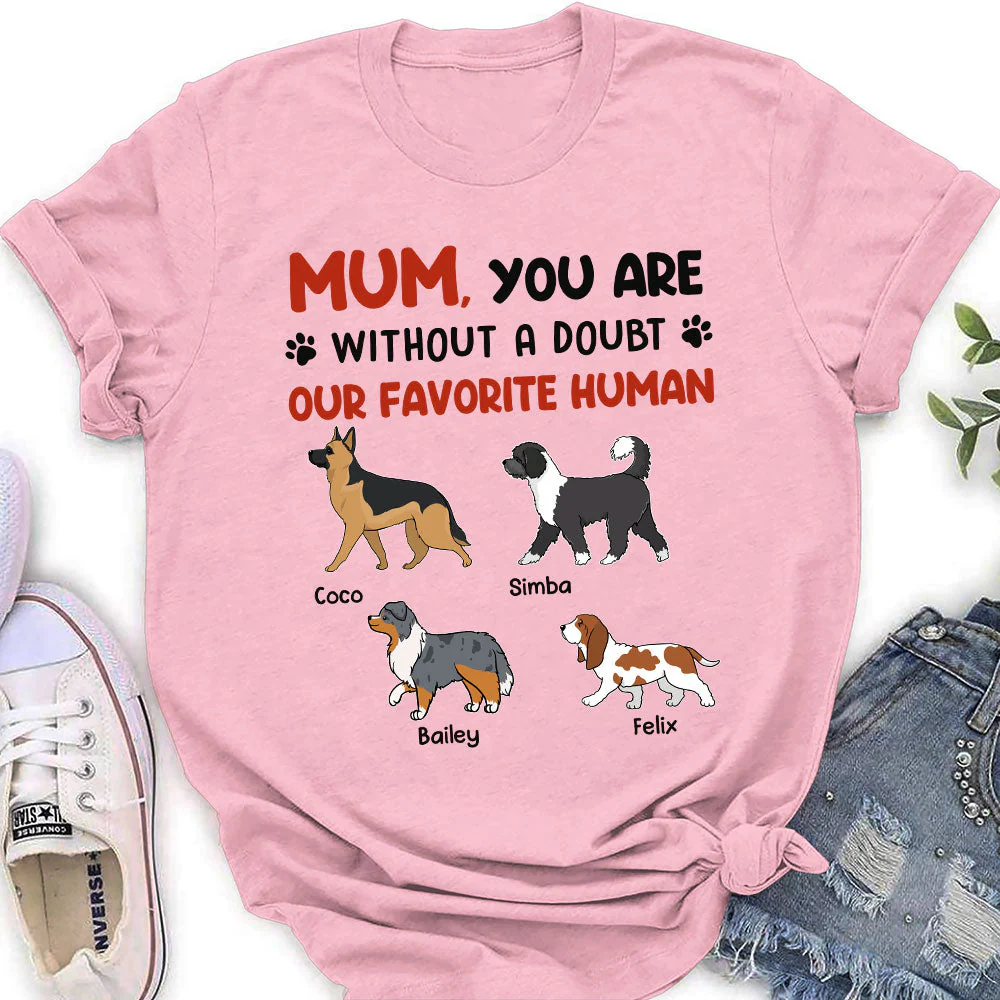 Favorite Hooman No Doubt - Personalized Custom Women's T-shirt - Image 3