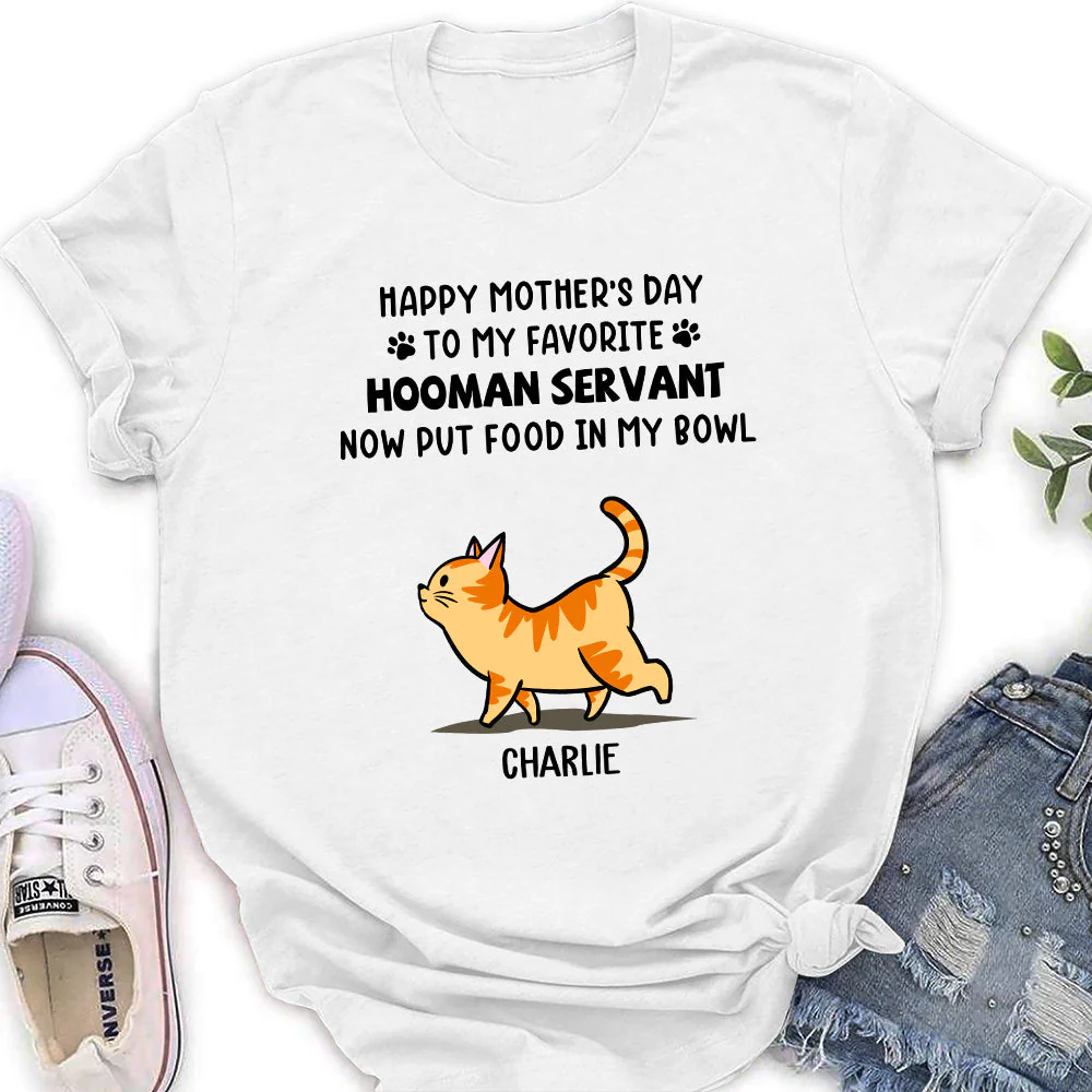 Favorite Hooman Servant - Personalized Custom Women's T-shirt - Image 4