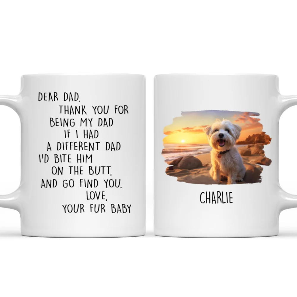 Favorite Human Cartoon Christmas Photo - Personalized Custom Coffee Mug - Image 7