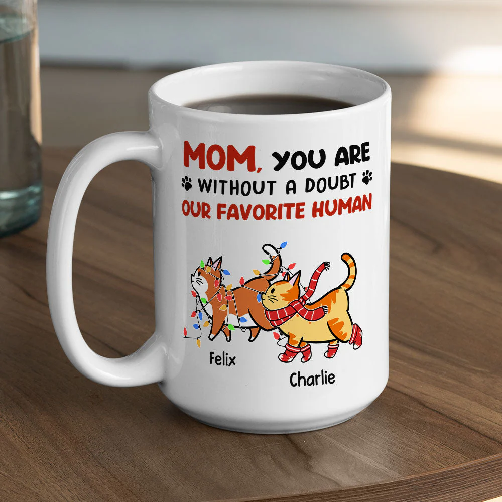 Favorite Human No Doubt - Personalized Custom Coffee Mug - Image 4