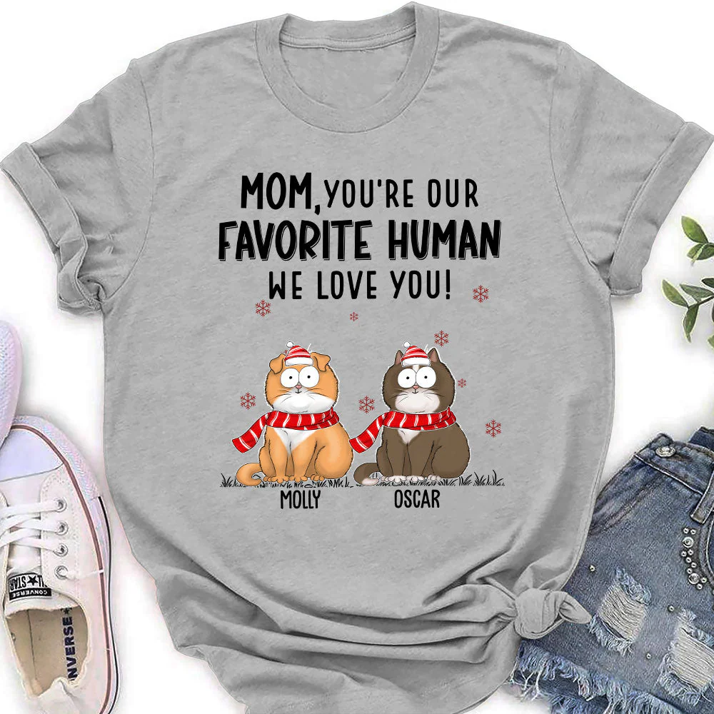 Favorite Human We Love - Personalized Custom Women's T-shirt - Image 3
