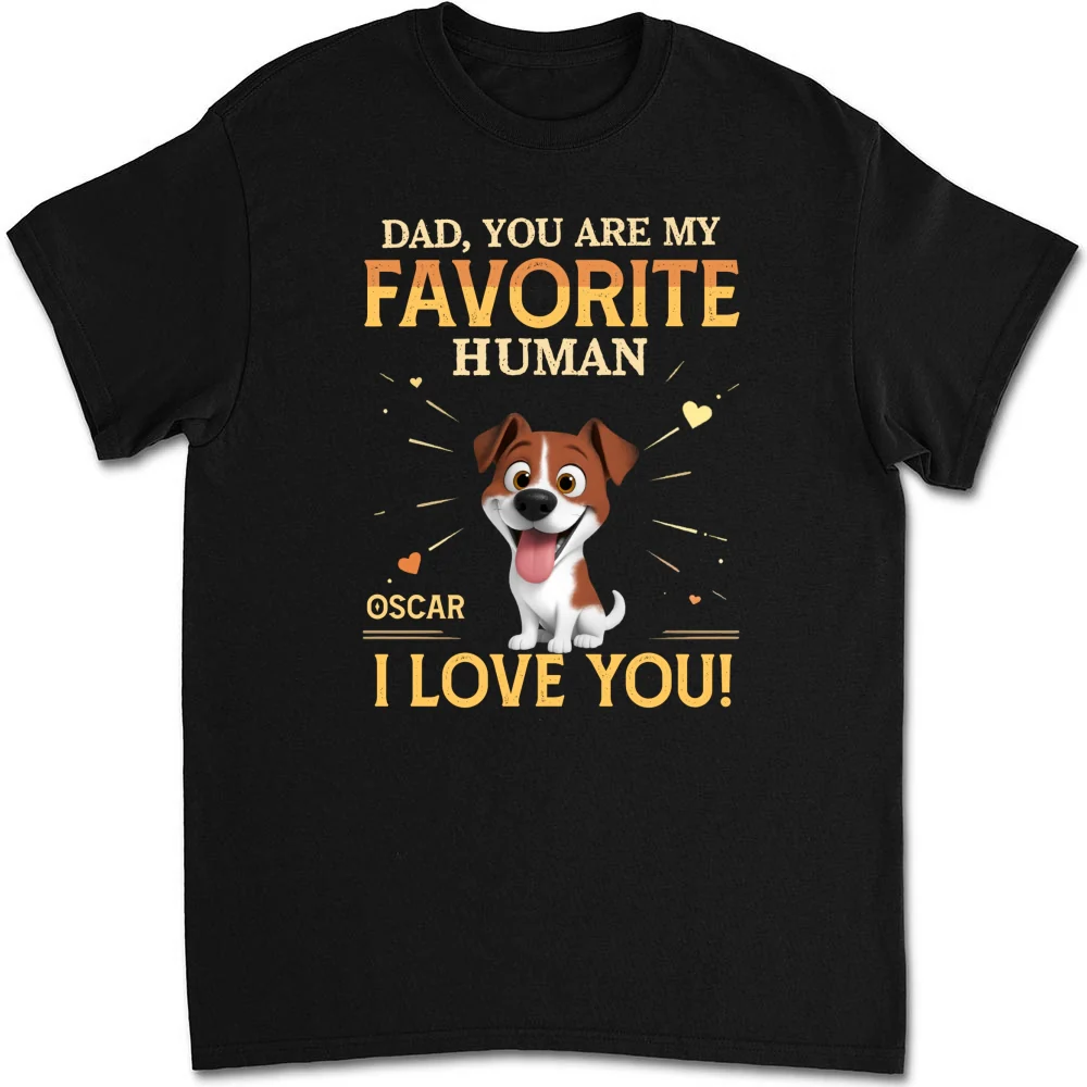 Favorite Pet Human - Personalized Custom Unisex T-Shirt - Image 6