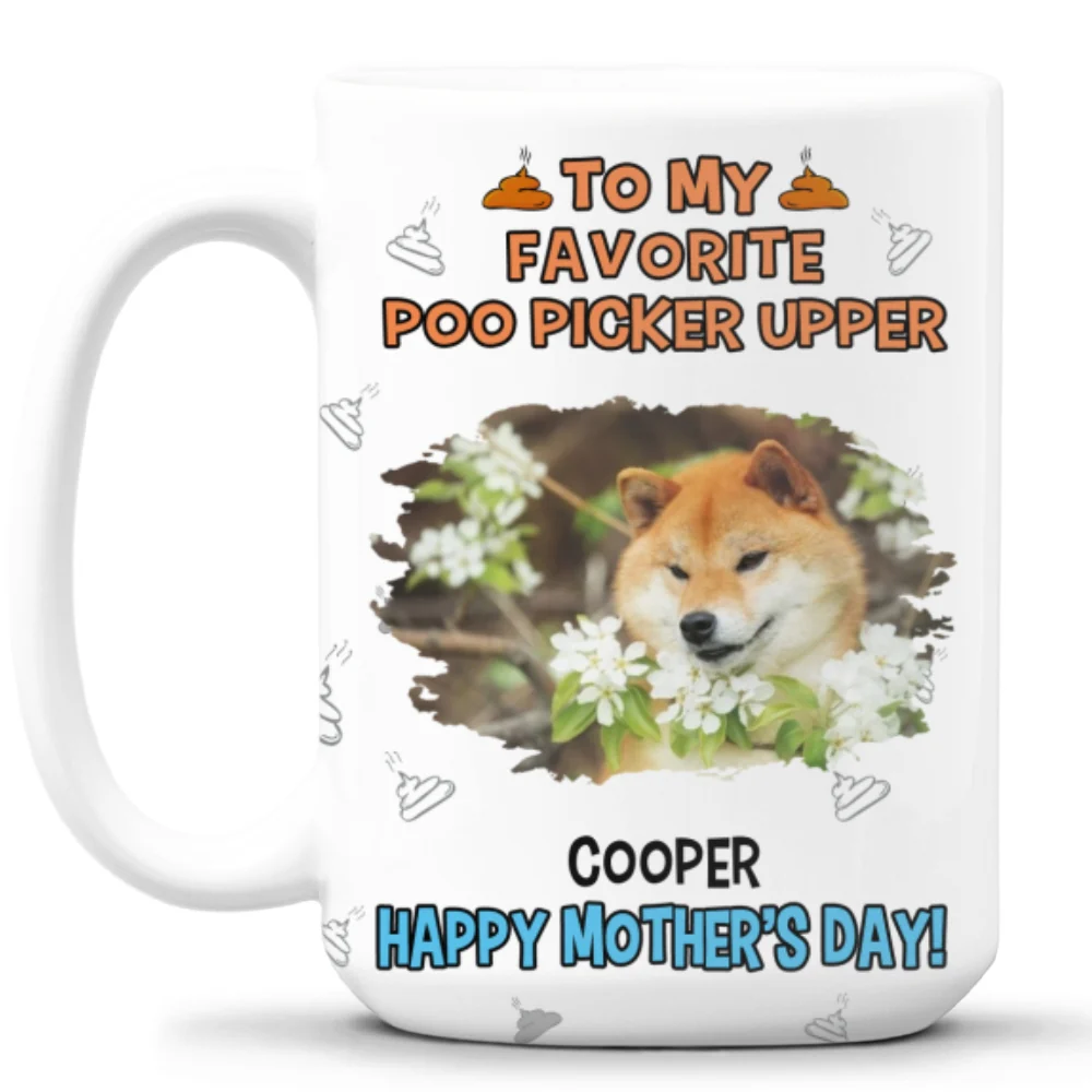 Favorite Poo Picker Photo - Personalized Custom Coffee Mug - Image 3