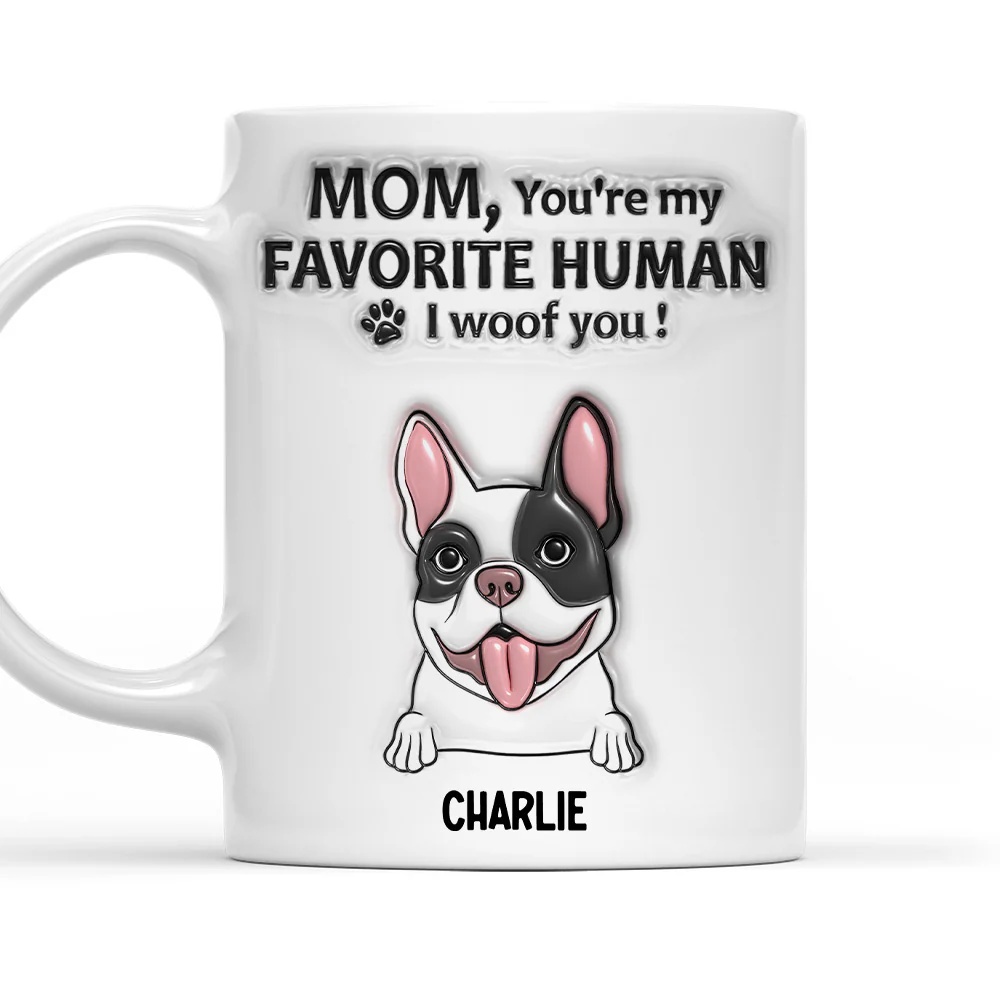 Favourite Human Dog - Personalized Custom 3D Inflated Effect Mug