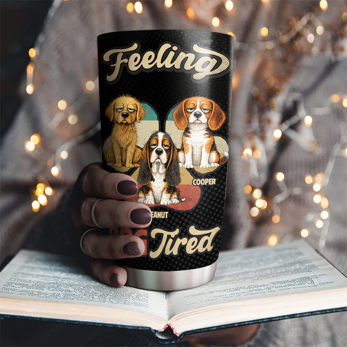 Feeling Tired Tired - Personalized Custom Tumbler - Image 4