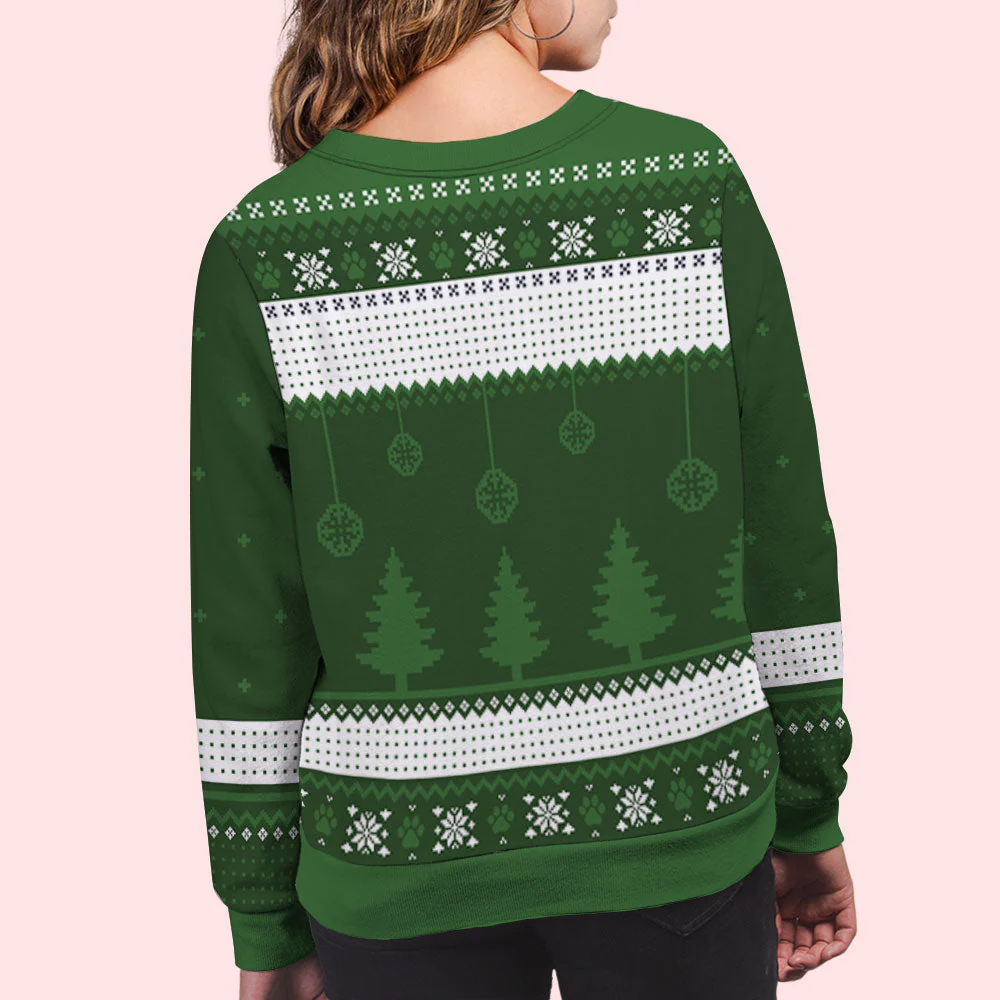 Feliz Navidog - Personalized Custom All-Over-Print Sweatshirt - Image 7
