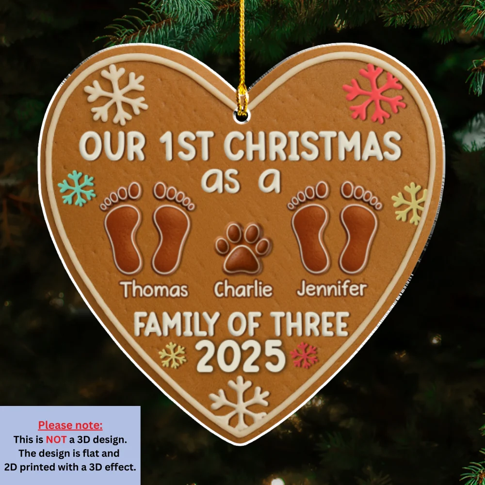 First Year Of Our Family - Personalized Custom Acrylic Ornament - Image 6