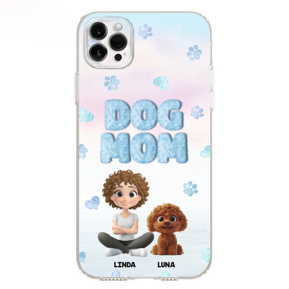 Fluffy Dog Mom - Personalized Custom Phone Case - Image 11