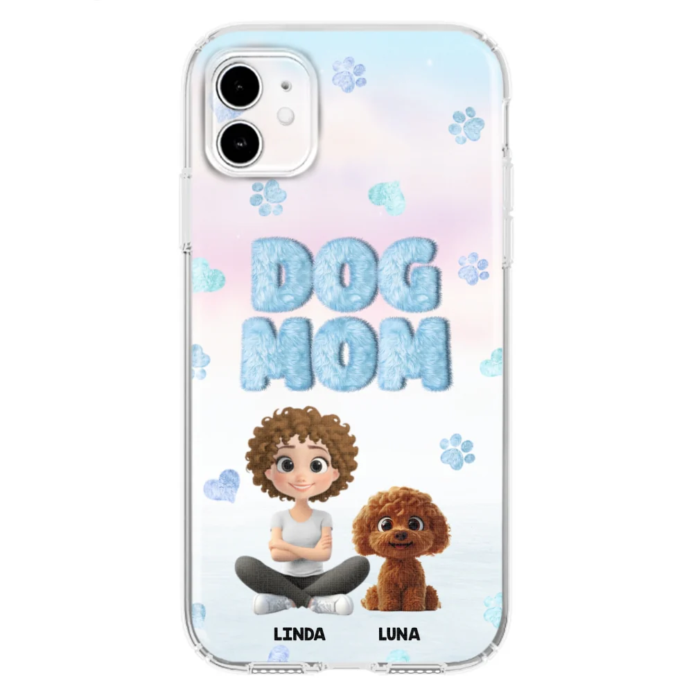Fluffy Dog Mom - Personalized Custom Phone Case - Image 7
