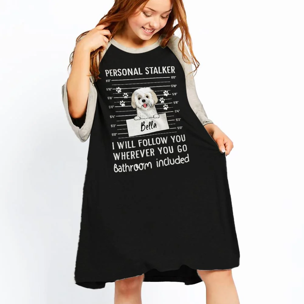 Follow You Everywhere - Personalized Custom 3/4 Sleeve Dress - Image 2