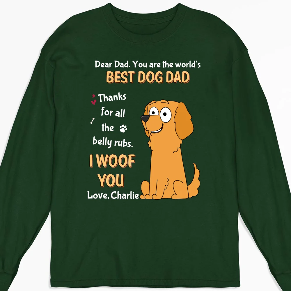 For All The Belly Rubs - Personalized Custom Long Sleeve T-Shirt - Image 6