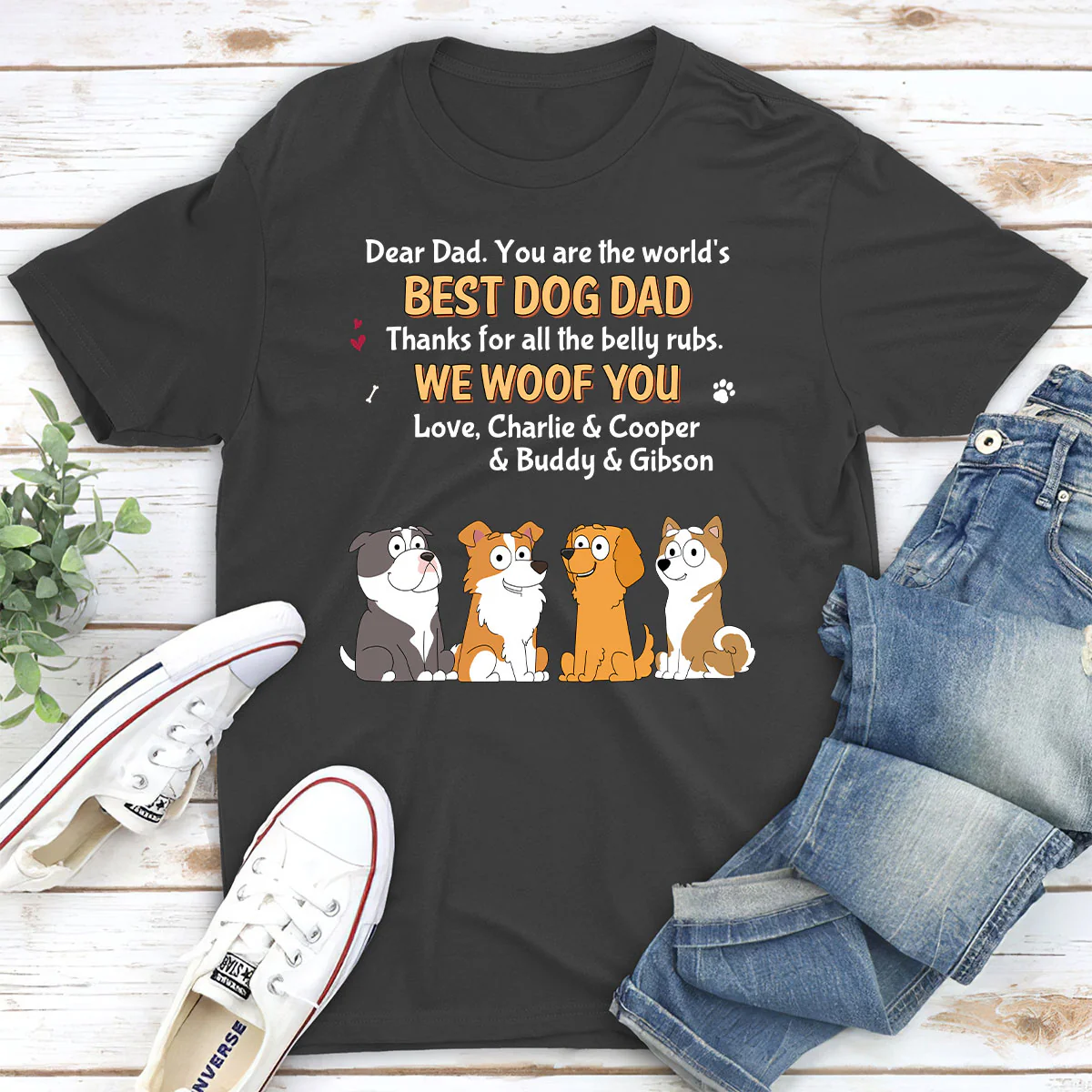 For All The Belly Rubs - Personalized Custom Unisex T-Shirt - Image 5