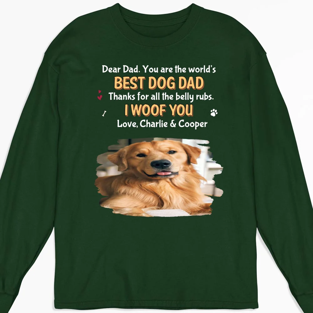 For All The Belly Rubs Photo - Personalized Custom Long Sleeve T-Shirt - Image 6
