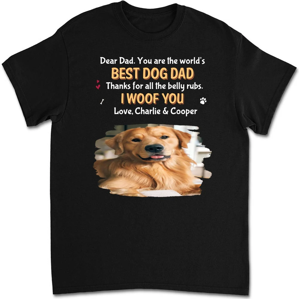 For All The Belly Rubs Photo - Personalized Custom Unisex T-Shirt - Image 3