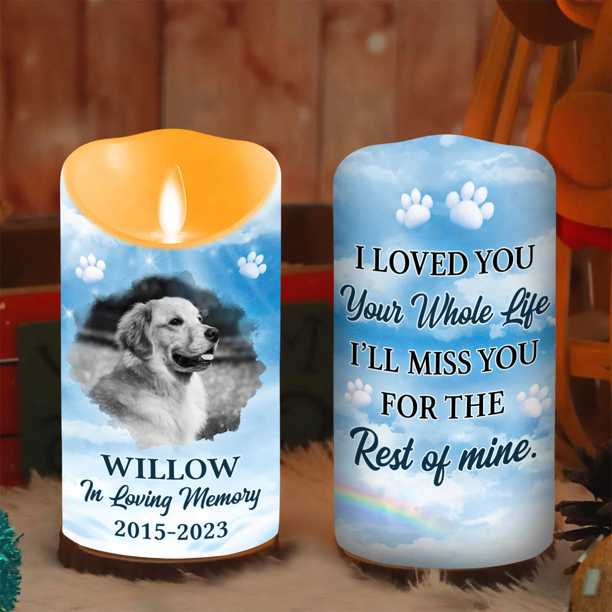 For The Rest Of Mine - Personalized Custom LED Candle