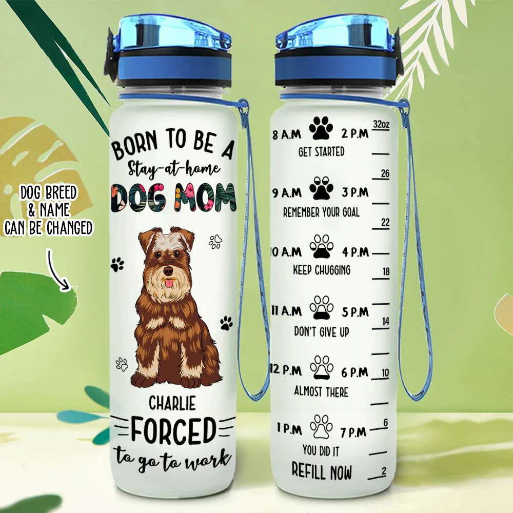 Forced To Go To Work - Personalized Custom Water Tracker Bottle - Image 4
