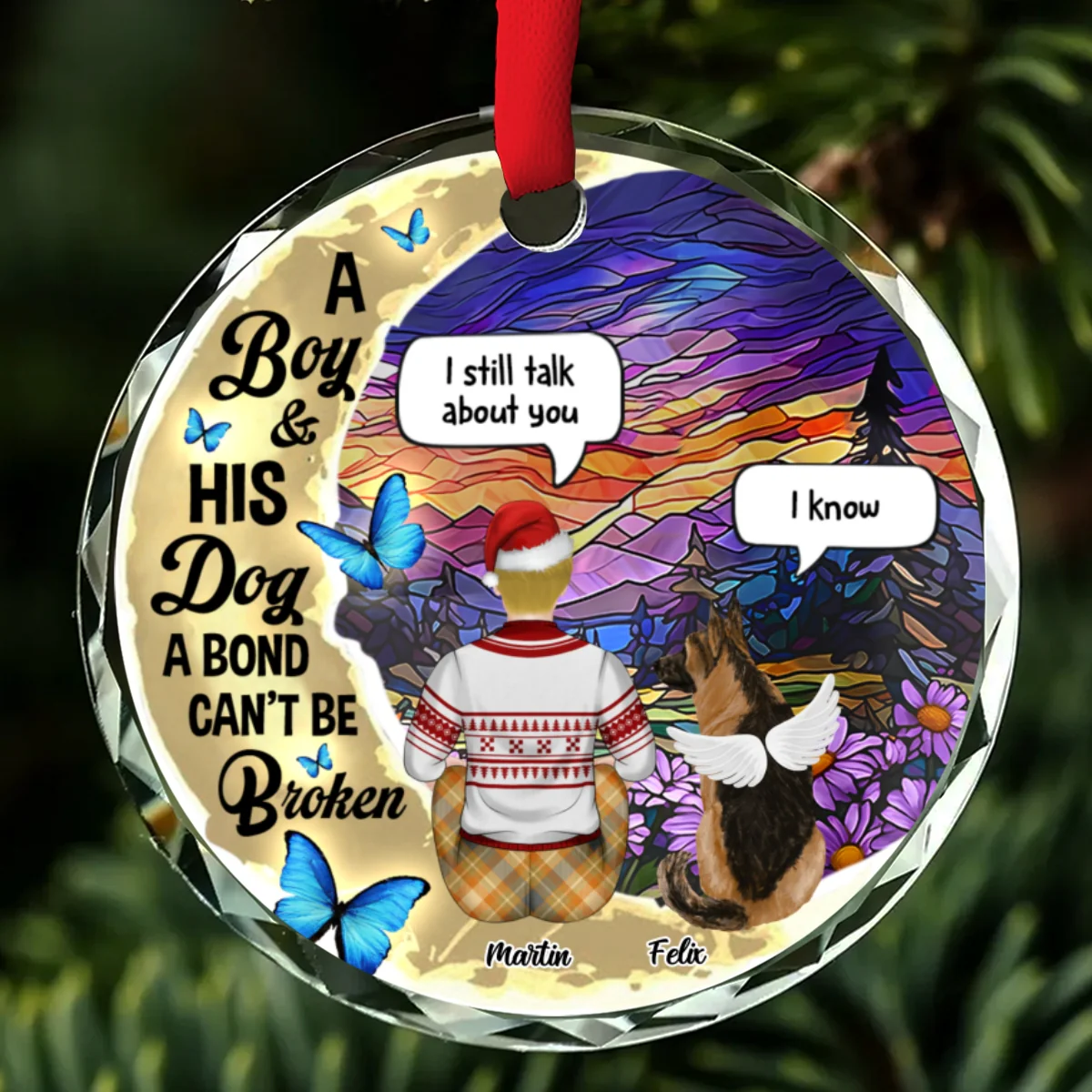 Forever In My Heart - Personalized Custom Glass Ornament - Image 6