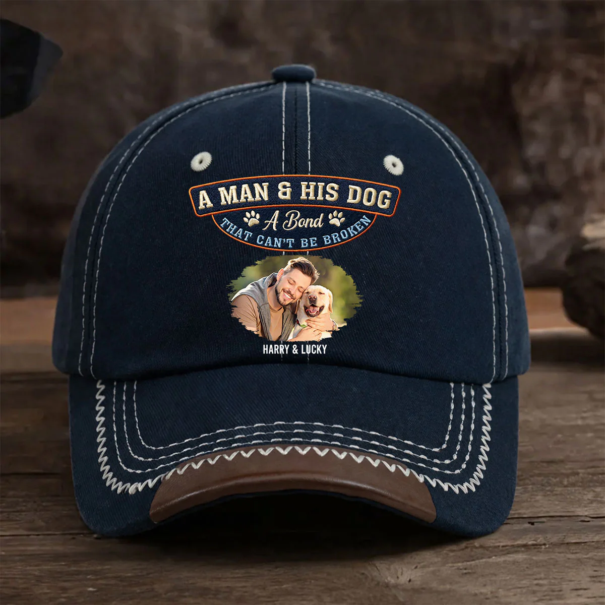 Forever My Dog Photo - Personalized Custom Vintage Soft Baseball Cap