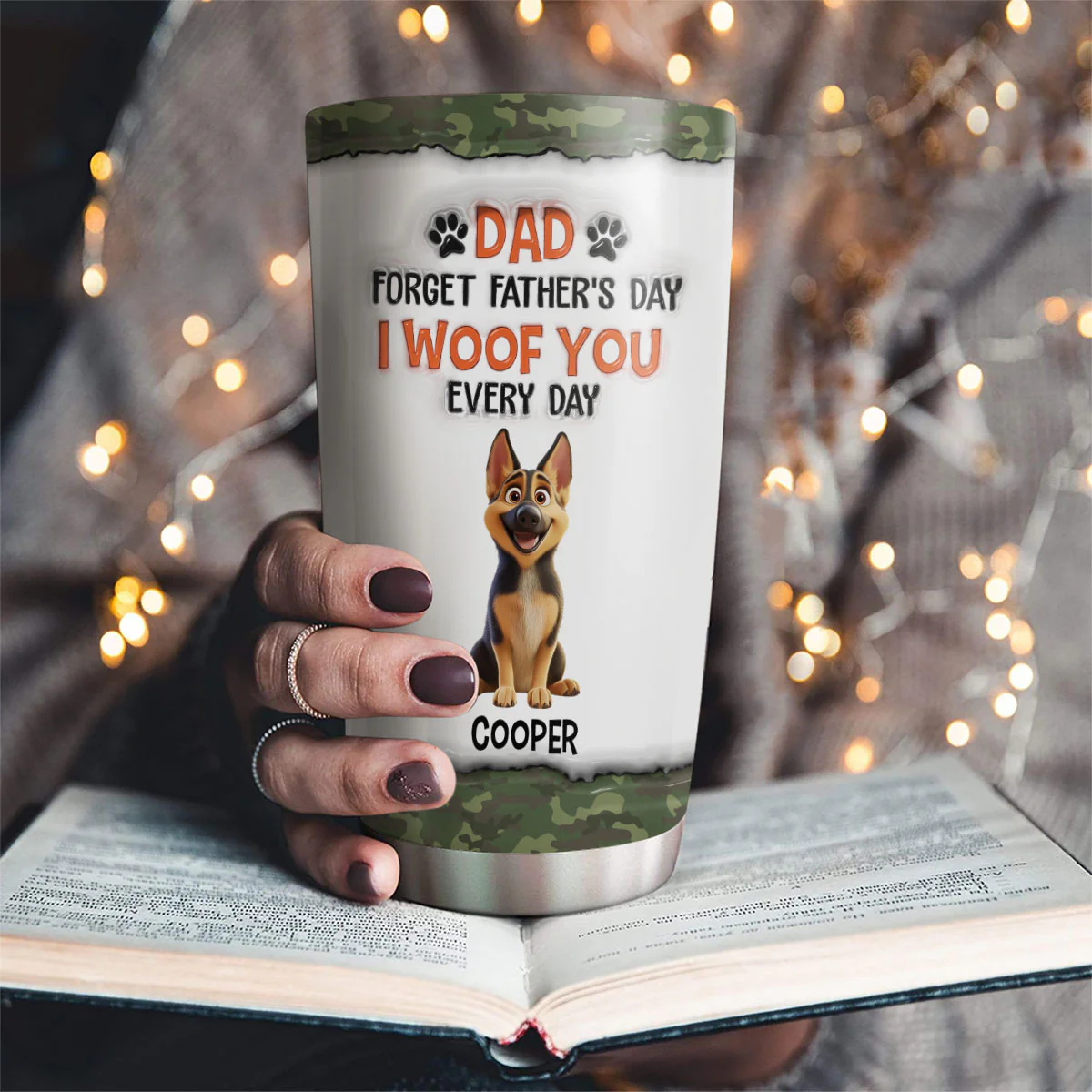 Forget Father Day - Personalized Custom 3D Inflated Effect Tumbler - Image 2