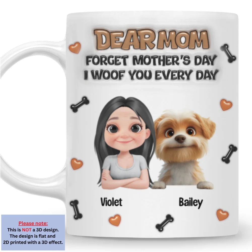 Forget Mother Day Mommy - Personalized Custom 3D Inflated Effect Mug - Image 4