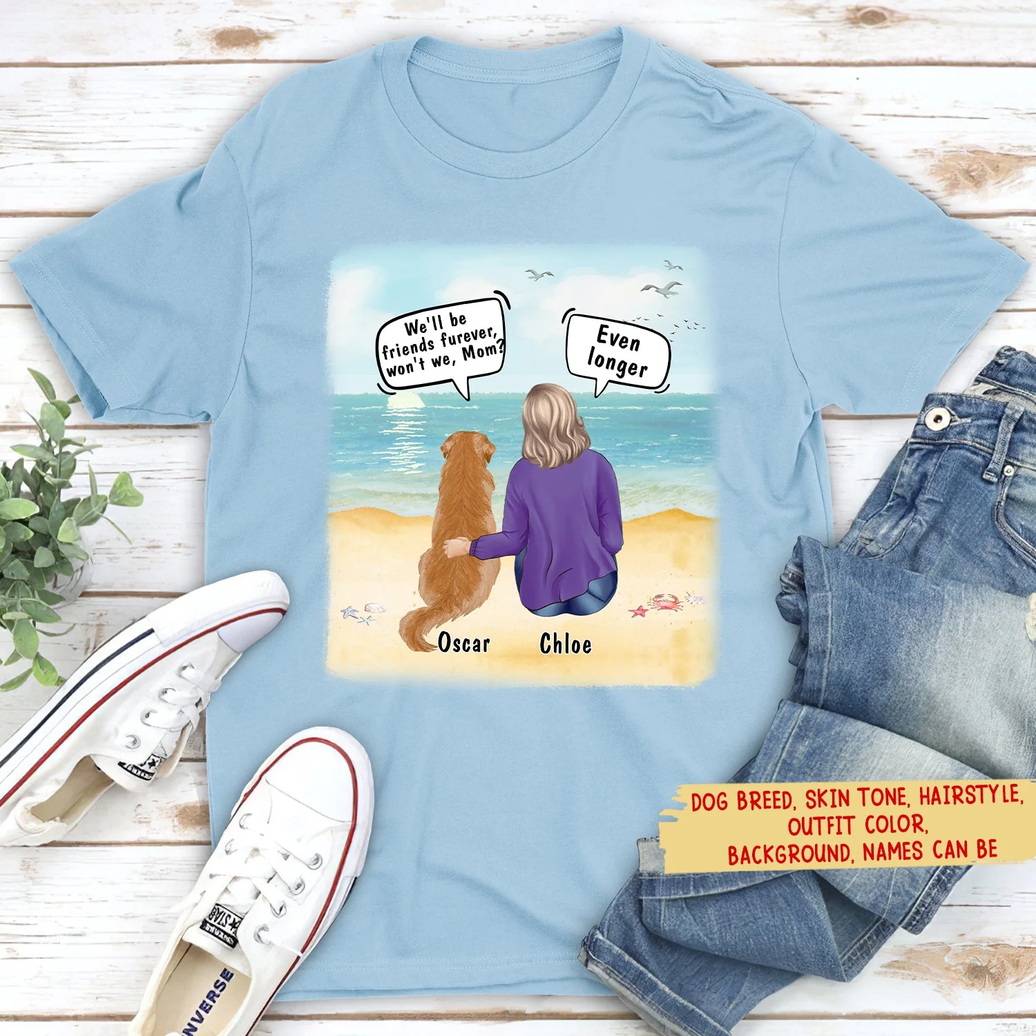 Friend Forever - Personalized Custom Unisex T-shirt - Image 3