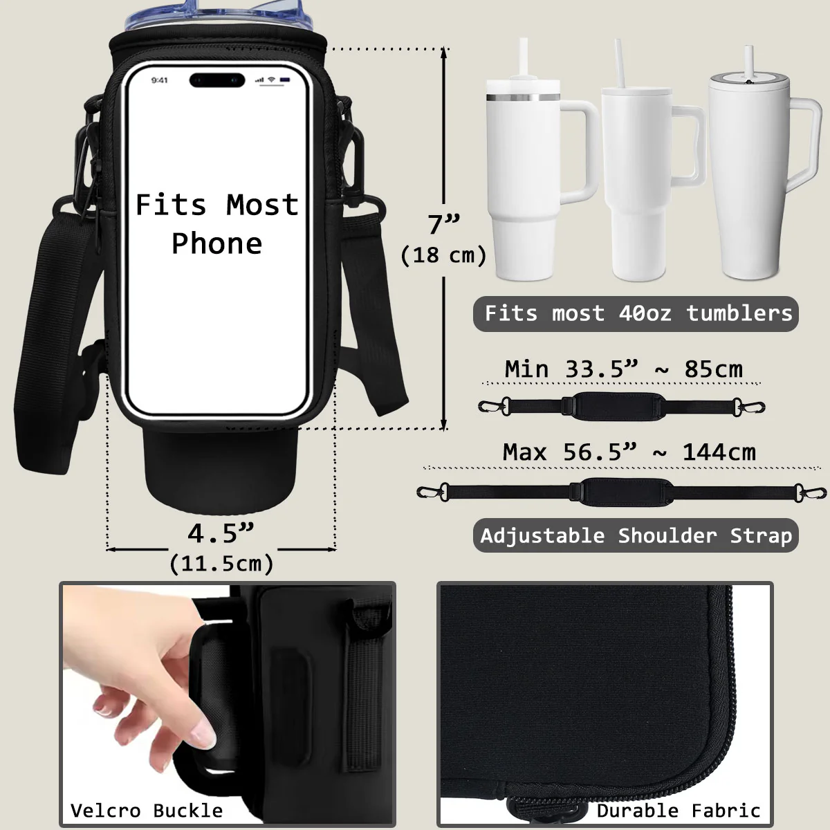 From The Reasons You Drink - Personalized Custom 40oz Water Bottle Carrier Bag - Image 4