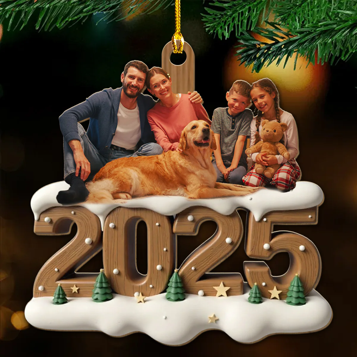 From This Year Onwards Photo - Personalized Custom 3D Effect Wood Ornament - Image 3