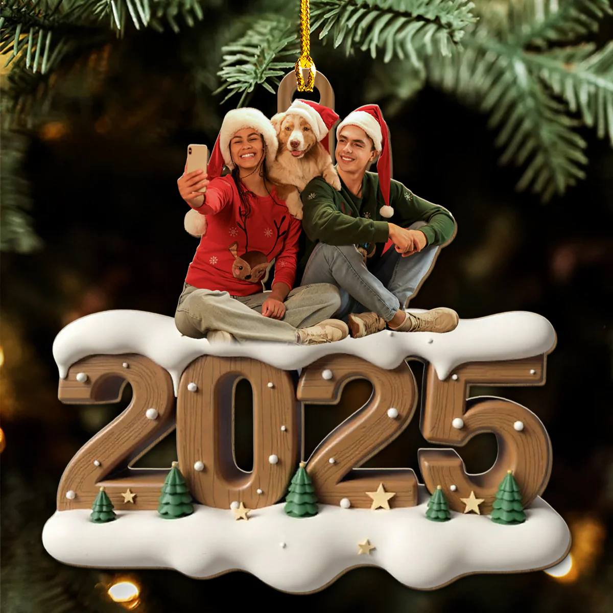 From This Year Onwards Photo - Personalized Custom 3D Effect Wood Ornament - Image 4