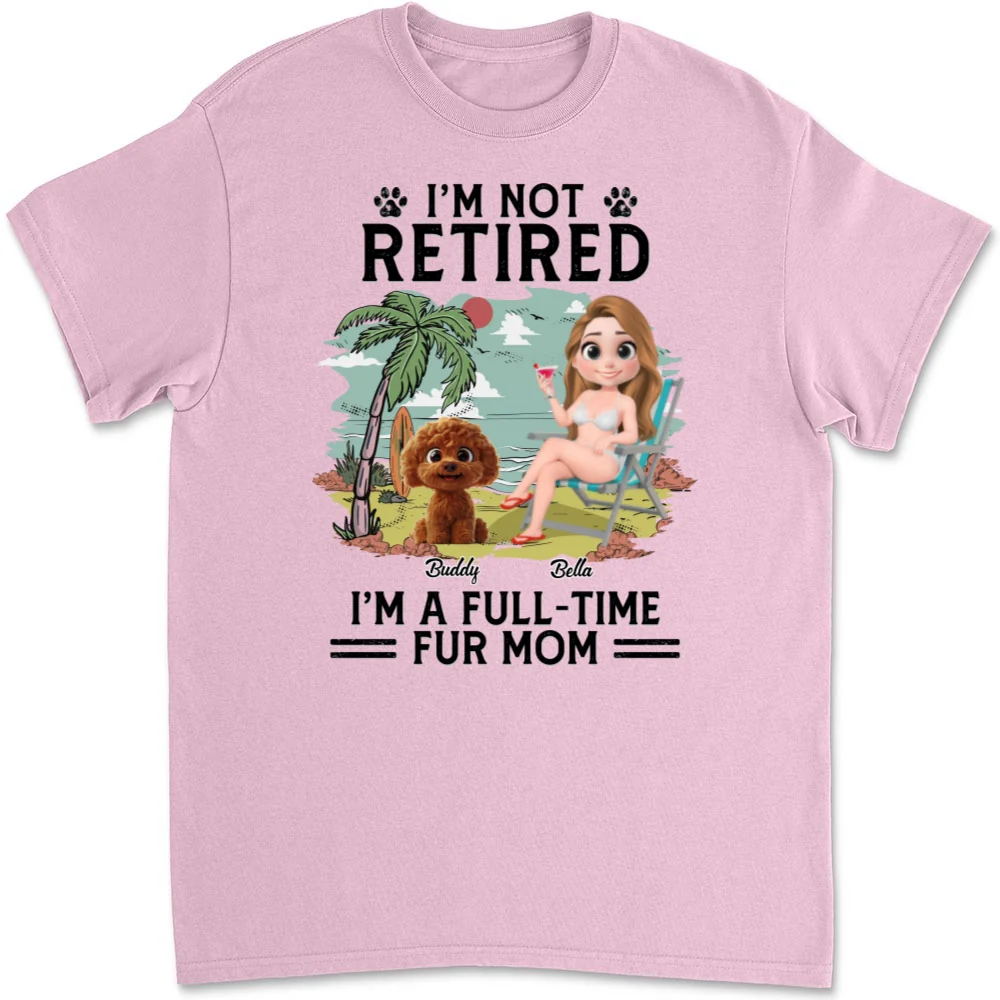Full-Time Dog Fur Cartoon - Personalized Custom Unisex T-shirt - Image 10