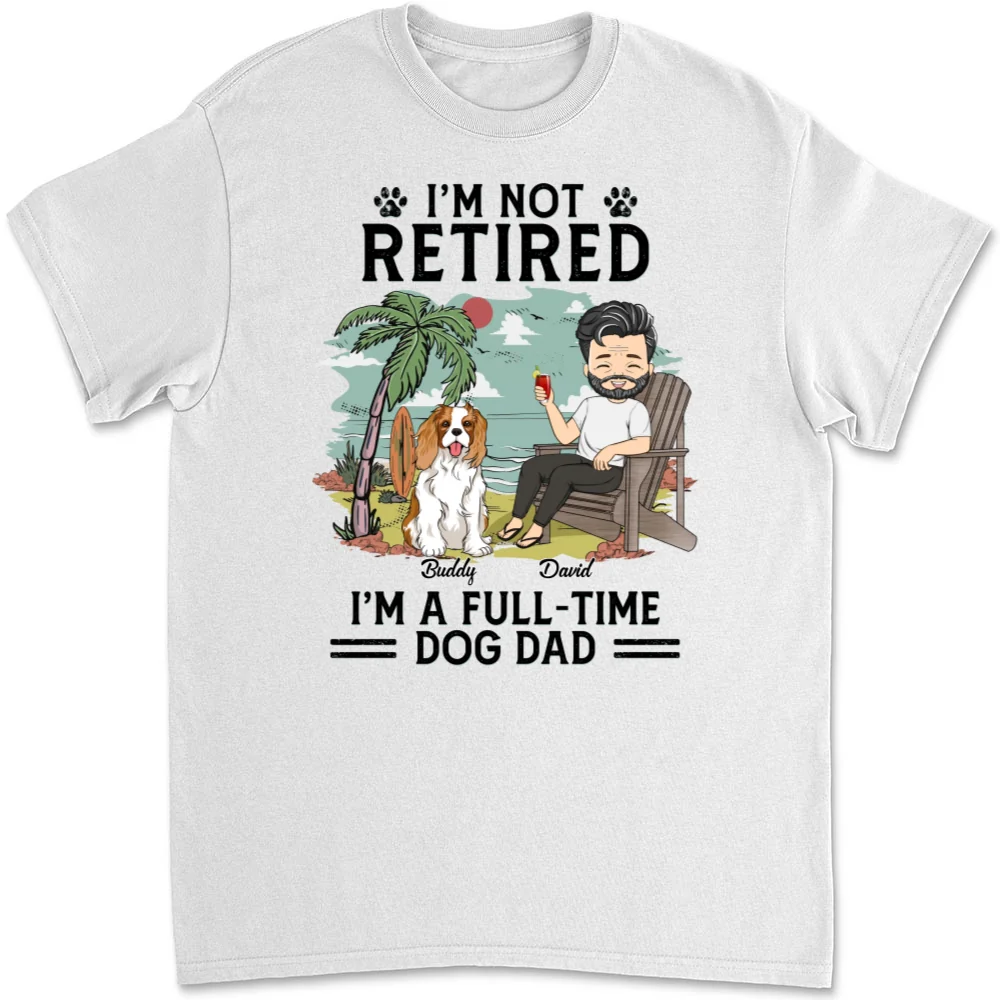 Full-time Dog Mom - Personalized Custom Unisex T-Shirt - Image 6