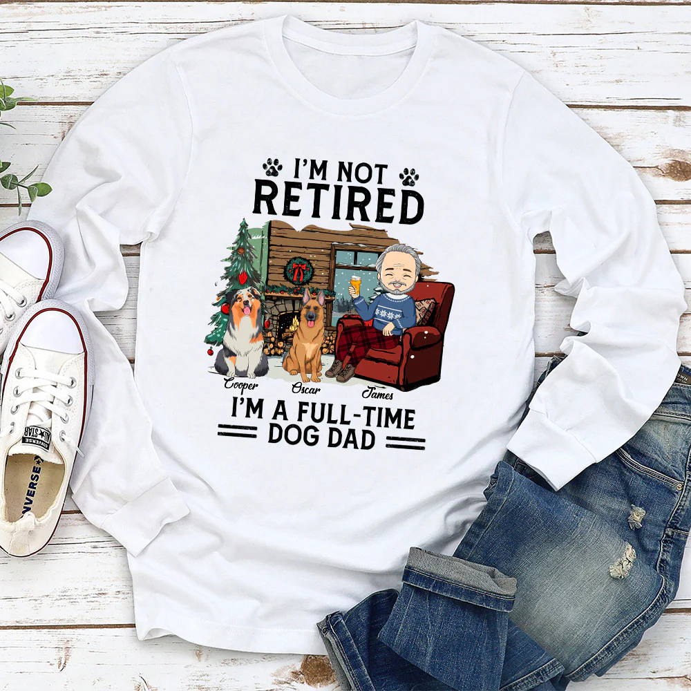 Full-time Dog Mom Winter - Personalized Custom Long Sleeve - Image 2