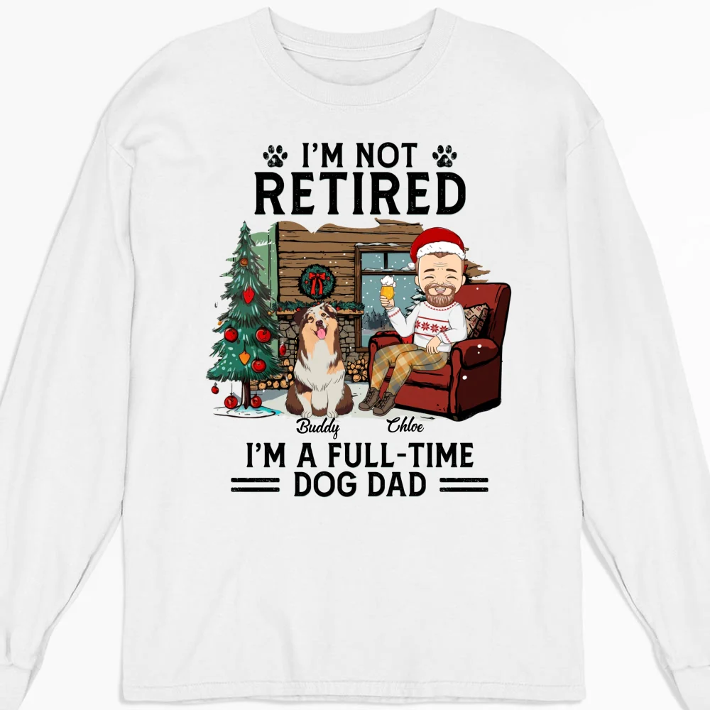 Full-time Dog Mom Winter - Personalized Custom Long Sleeve - Image 4