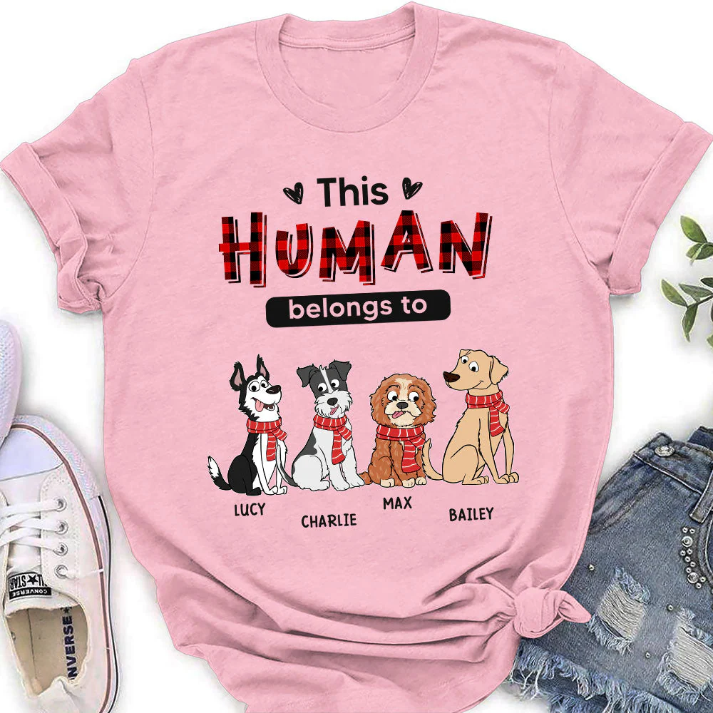 Funny Belongs To - Personalized Custom Women's T-shirt - Image 3