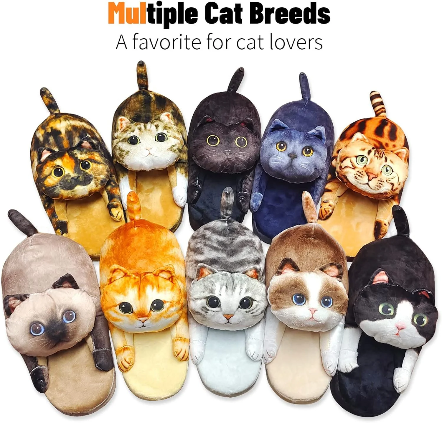 Funny Fuzzy Cat Slippers For Cat Lovers - Image 4