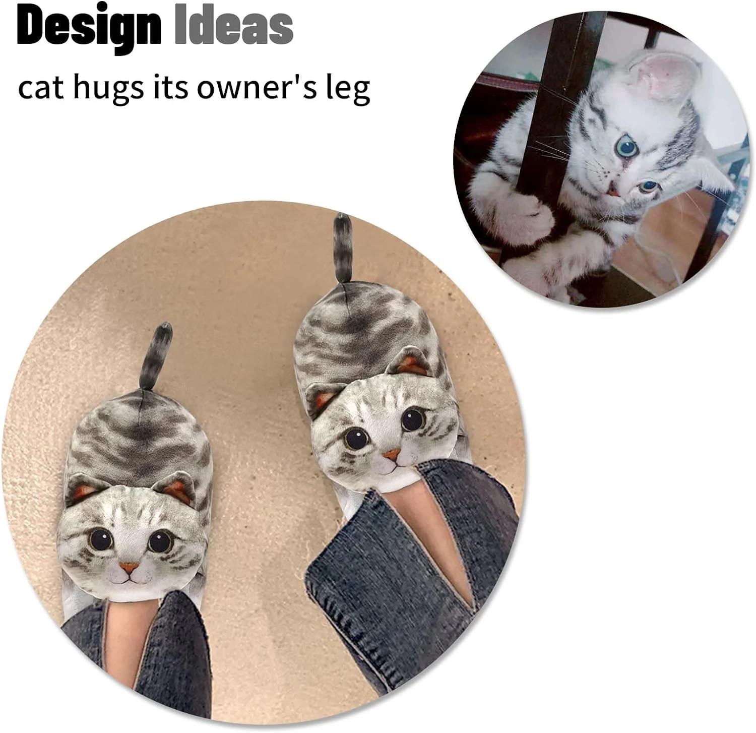 Funny Fuzzy Cat Slippers For Cat Lovers - Image 8