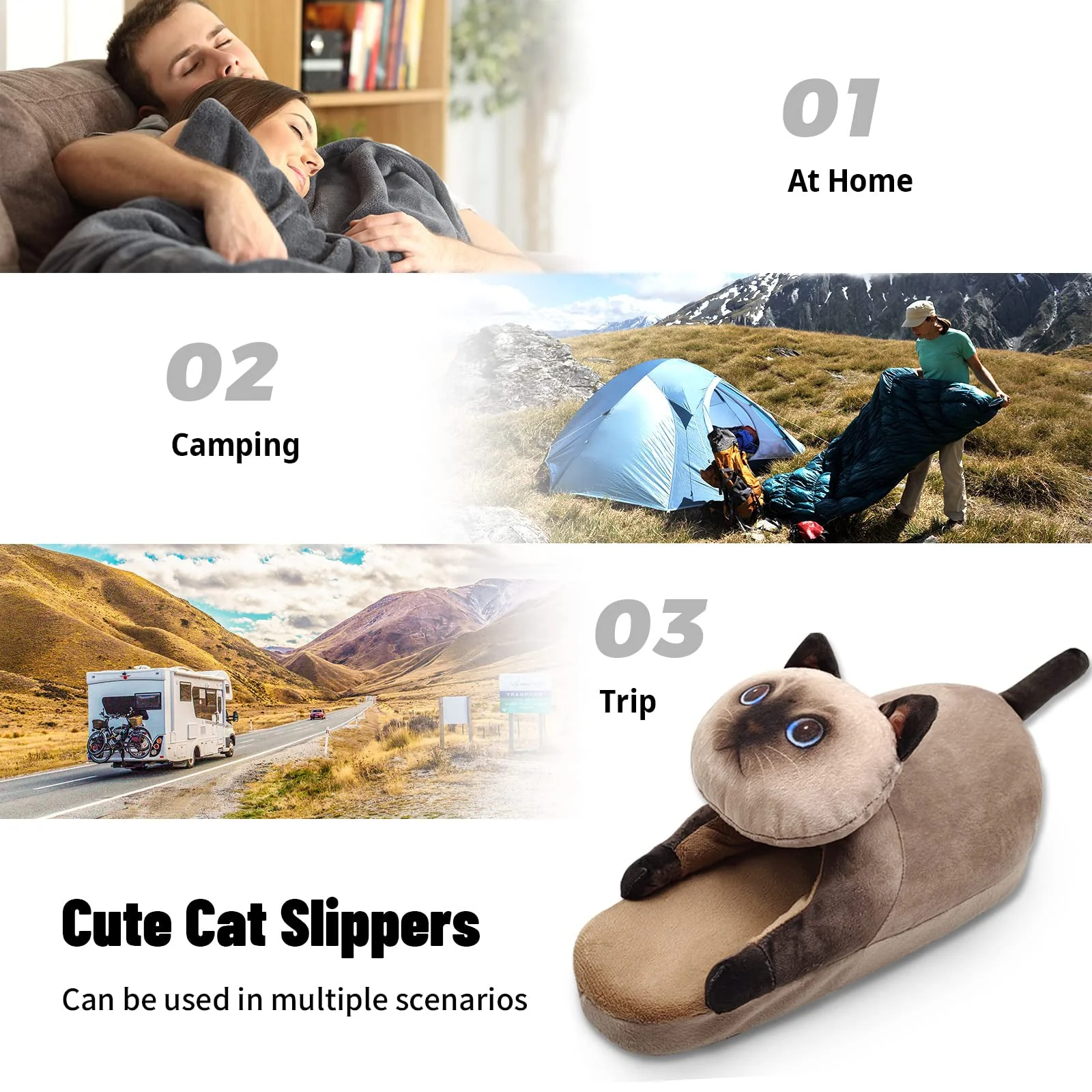 Funny Fuzzy Cat Slippers For Cat Lovers - Image 9
