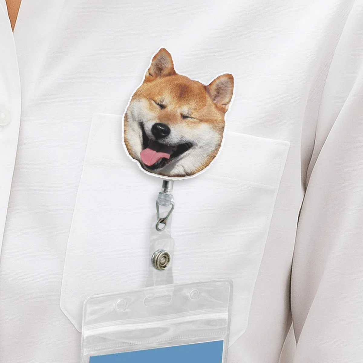 Funny Meme - Personalized Custom Acrylic Badge Reel - Image 2