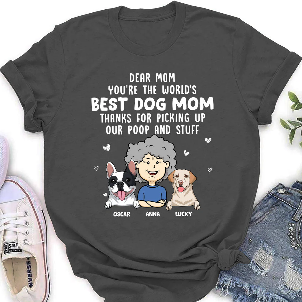 Funny Message For Dog Parents - Personalized Custom Women's T-shirt - Image 4