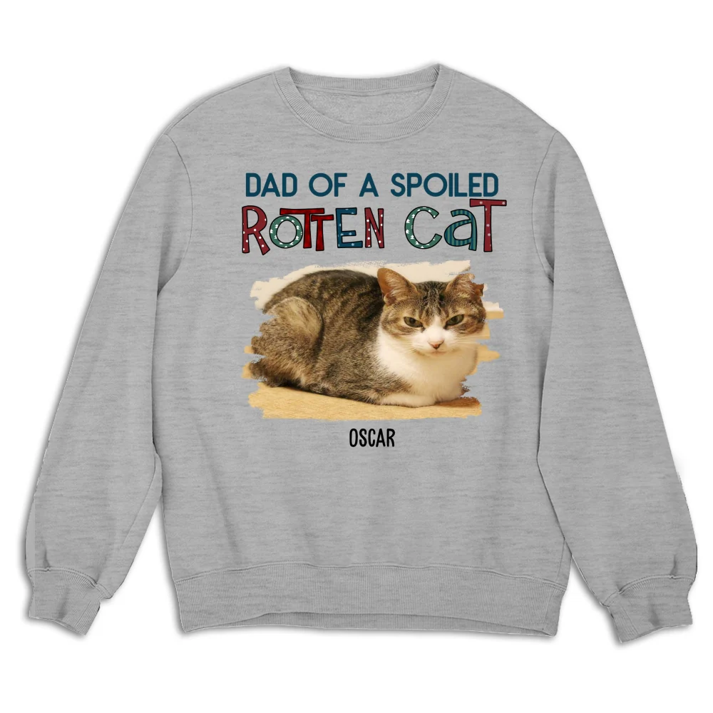 Funny Mom Dad Cat Christmas Photo - Personalized Custom Sweatshirt - Image 6