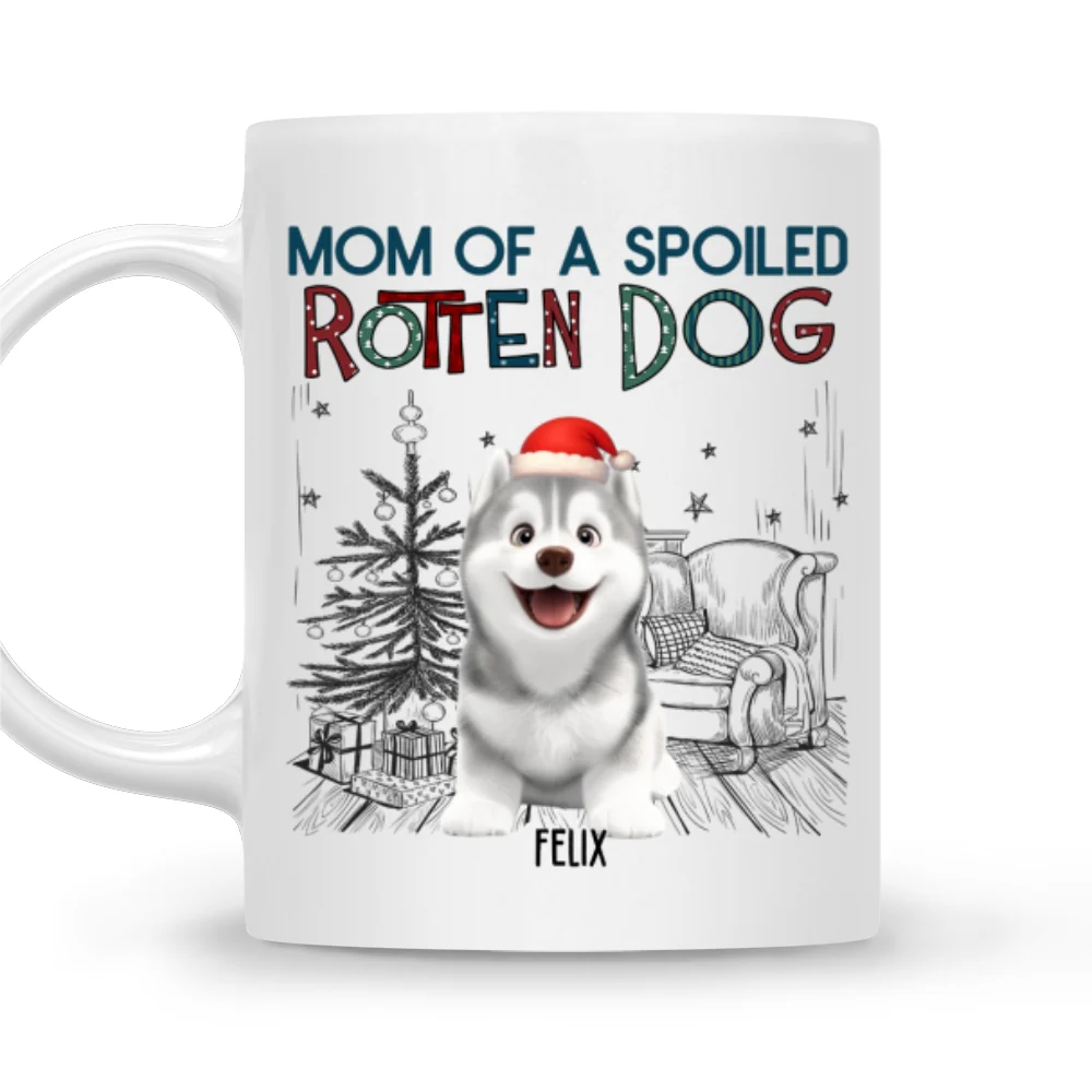 Funny Mom Dad Dog Christmas - Personalized Custom Coffee Mug - Image 7