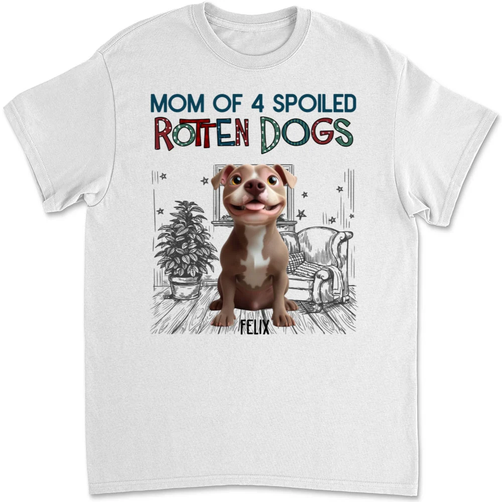 Funny Mom Dad Dog Normal - Personalized Custom Unisex T-Shirt - Image 6