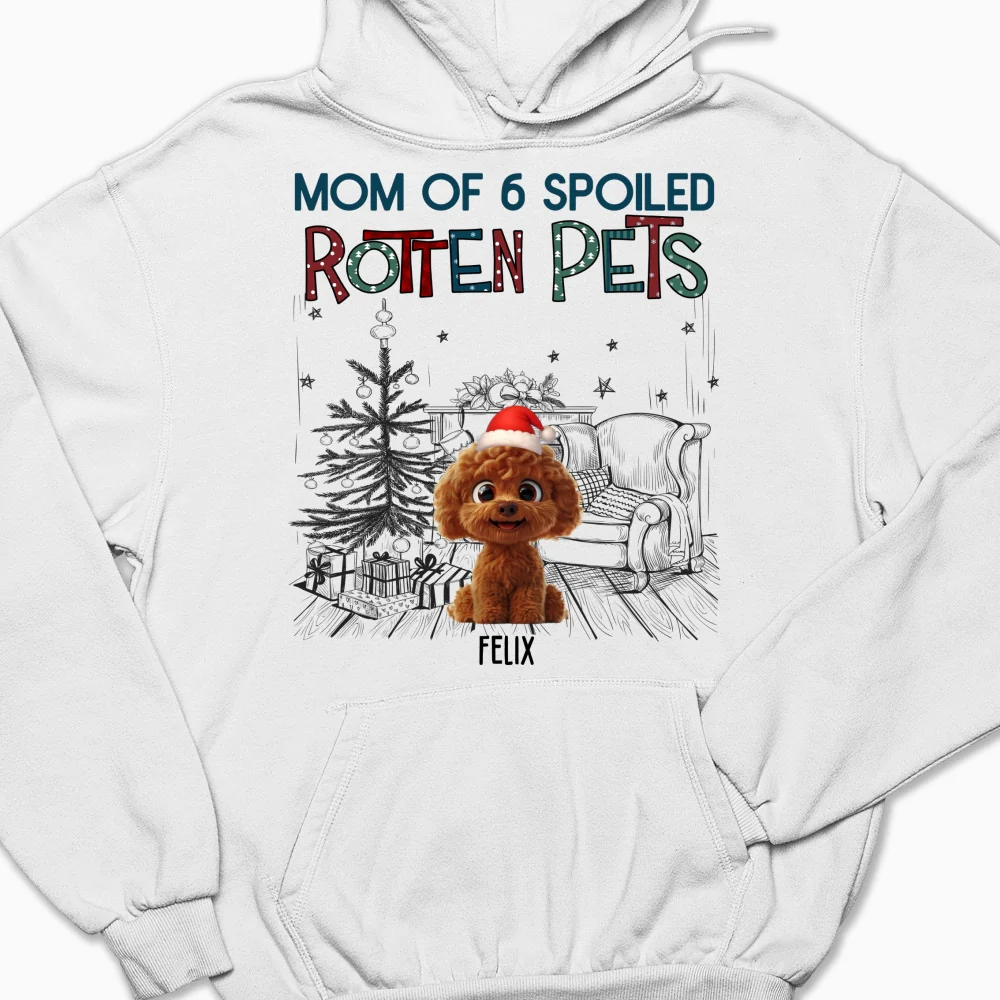 Funny Mom Dad Pet Christmas - Personalized Custom Hoodie - Image 4