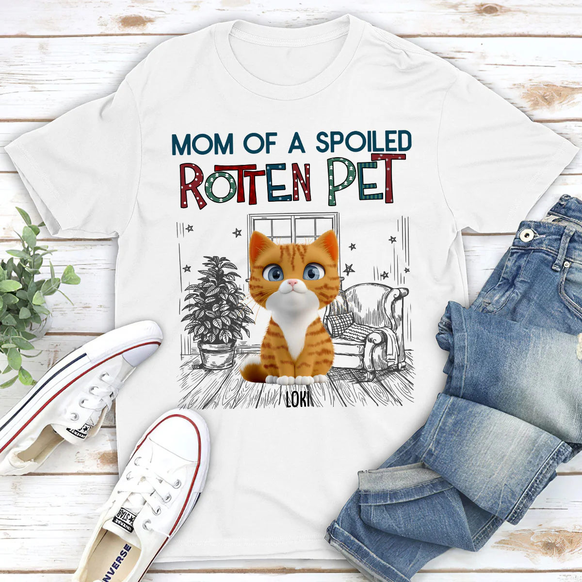 Funny Mom Dad Pet Normal - Personalized Custom Unisex T-shirt - Image 2