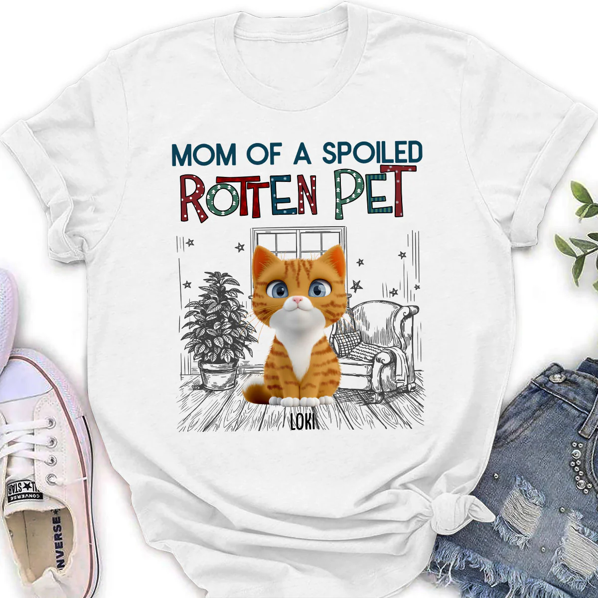 Funny Mom Pet Normal - Personalized Custom Women's T-Shirt - Image 2