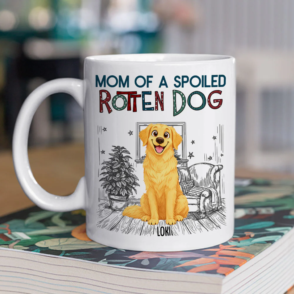 Funny Mom Dad Storybook Dog - Personalized Custom Coffee Mug - Image 2