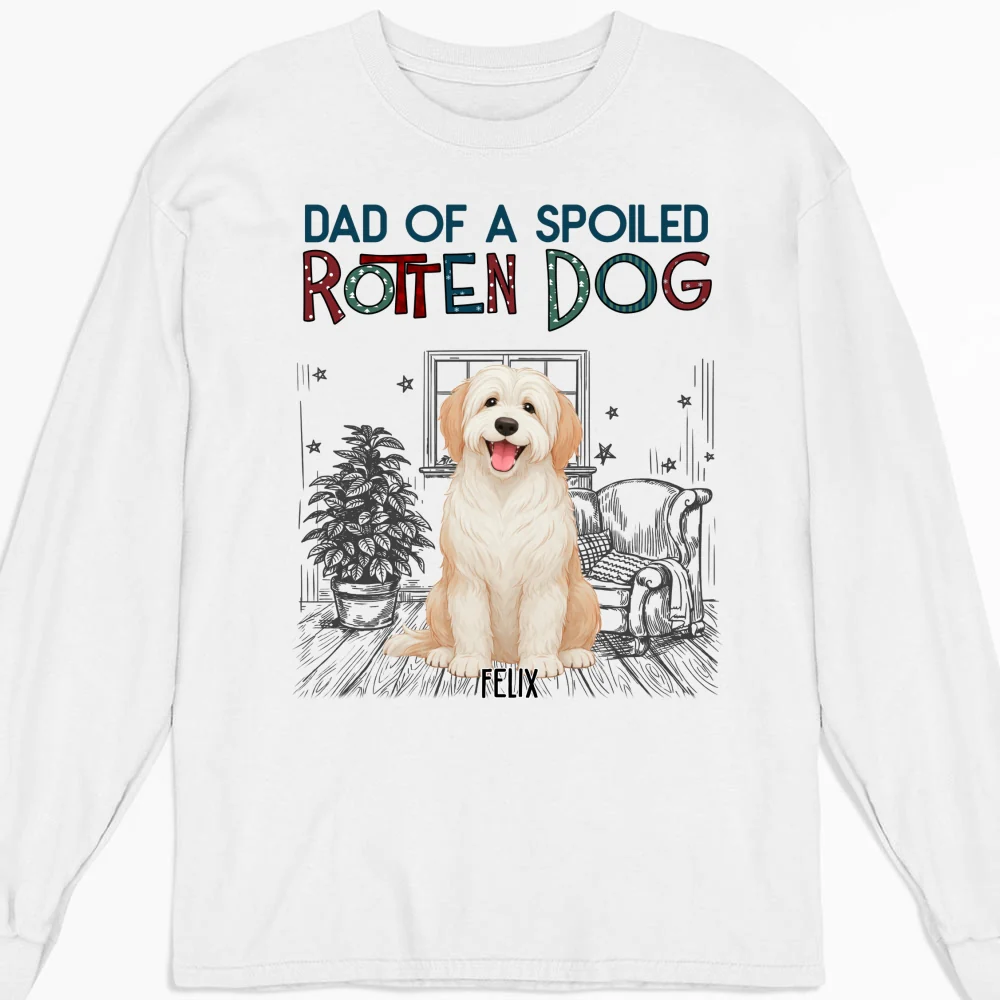 Funny Mom Dad Storybook Dog - Personalized Custom Long Sleeve T-Shirt - Image 4